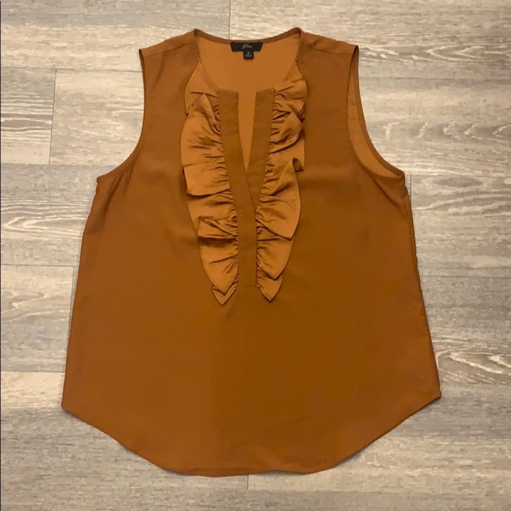 Burn Orange “silk” J. Crew Tank